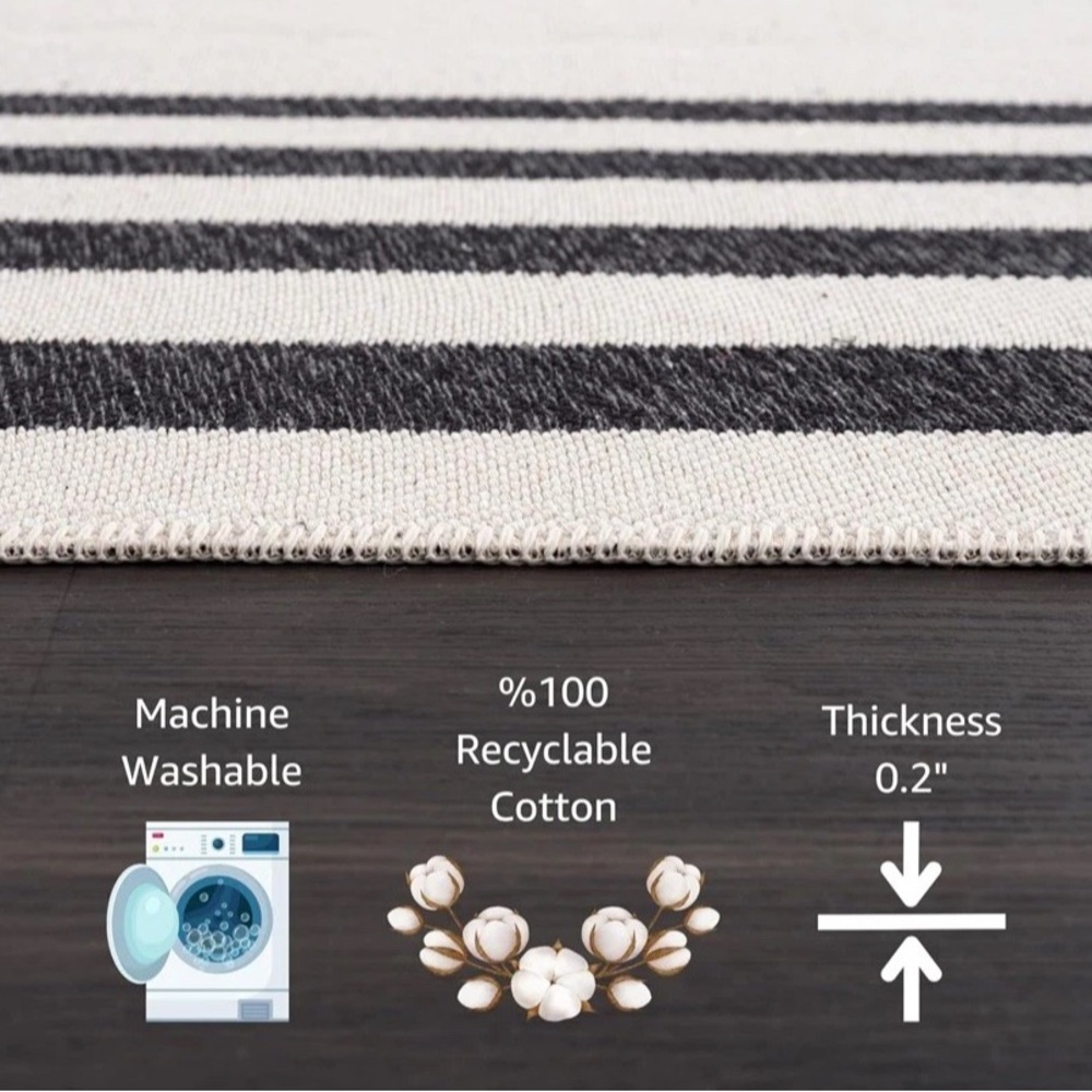 2x3 Rug - Machine Washable Entry Rug with Non-Slip Backing - Picture 6 of 9